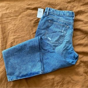 NWT Good American Distressed jeans Size 14 / 32 - Wide/Loose legs